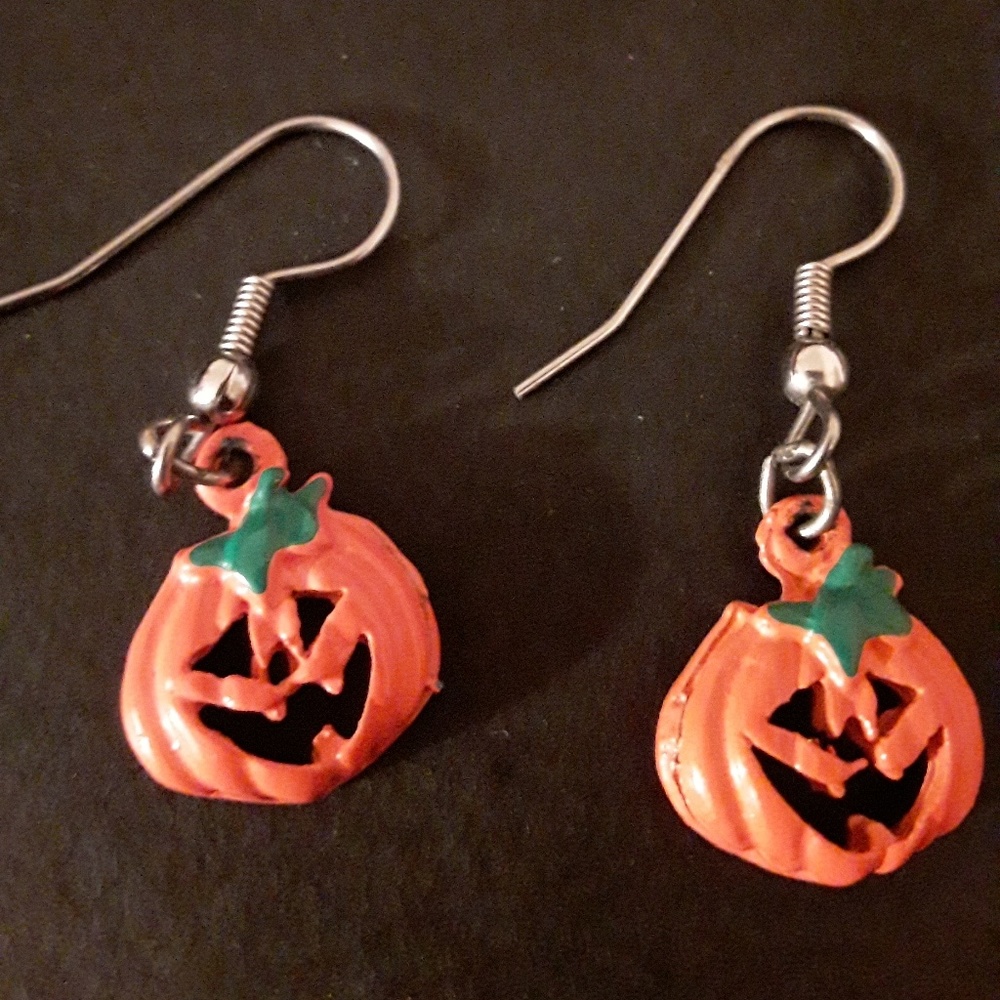 Pumpkin Earrings Halloween Costume Jewelry